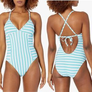 Splendid Horizon Line One-piece Swimsuit In Blue, XS